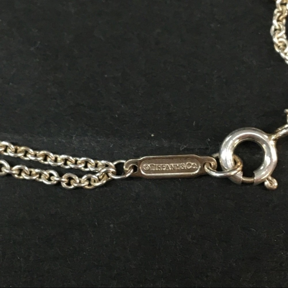 TIFFANY&CO. Silver 925 Infinity Figure Eight Double Chain Bracelet - Picture 8 of 9